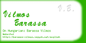 vilmos barassa business card